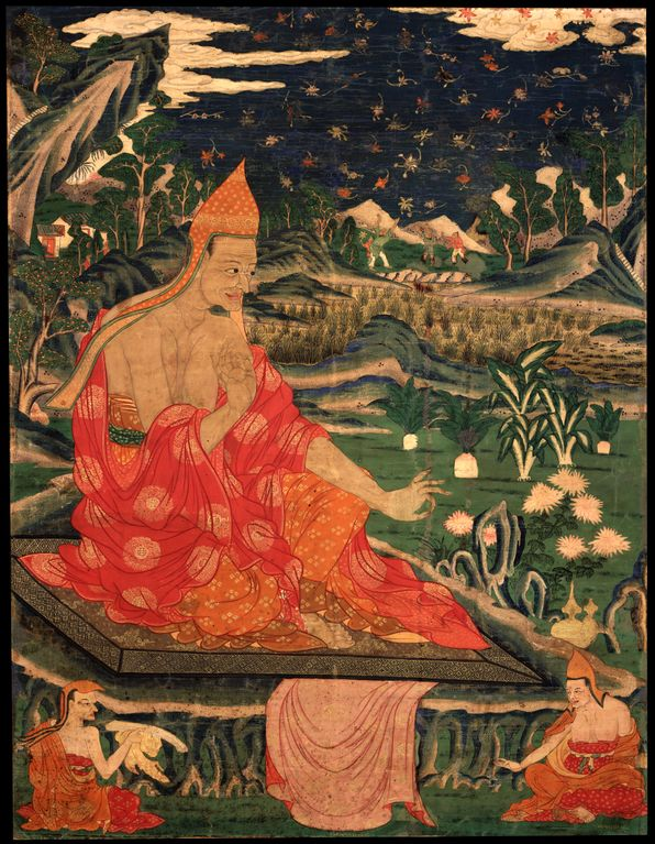 NoaidiX's tweet photo. "Vasubandhu immersed himself in Mahāyāna scriptures. Tāranātha reports that he read through the whole of the Perfection of Wisdom in 100,000 verses in an uninterrupted session of 15 days and nights, which he spent (for reasons not entirely clear) immersed in a tub of sesame-oil." https://t.co/W1Gts14PpF