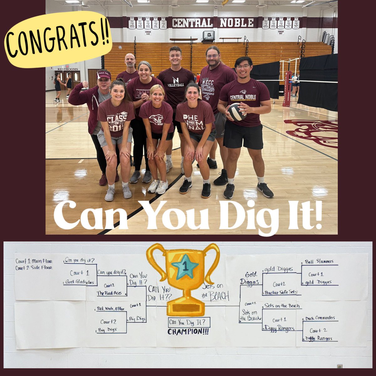 Thank you to everyone who came out in support of our HOCO Volleyball Tournament!! So much fun was had by all!!! Congratulations to the staff team, Can You Dig It!!!! Tourney Champs!! 🏆🐾🏐 #CNHOCO2024