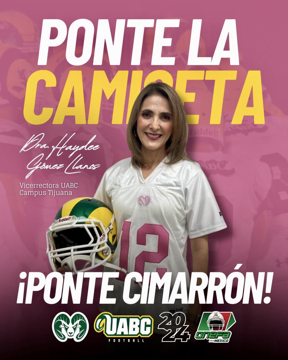 Así como la Dra. Haydee Gómez Llanos tú también ¡Ponte la camiseta, ponte CIMARRON! 🏈🫶🏼❤️