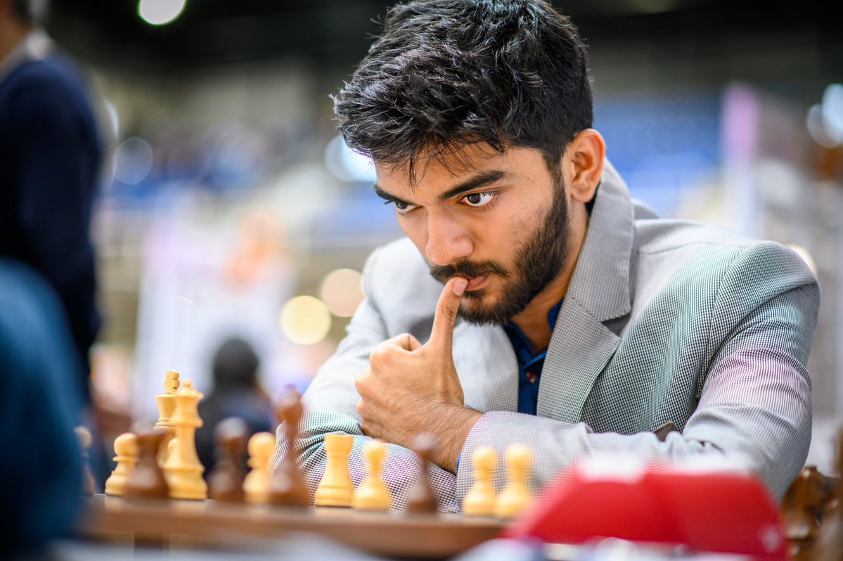 AkshayTadvi28's tweet image. CHESS SUPERSTAR! Gukesh D leads India to thrilling 2.5-1.5 victory over China! Nerve-wracking endgame mastery! #GukeshD #IndiaChess #China