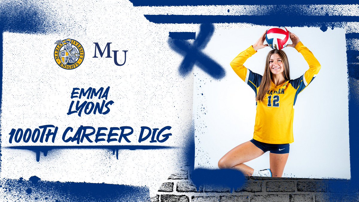MUKnights's tweet photo. In tonight's @MarianVball win over Huntington, Emma Lyons became the 7th player since 2008 to record her 1000th career dig at Marian!

Emma also recorded 46 digs tonight, breaking her personal single-match record!

Congrats Emma! https://t.co/SVsGanypZg