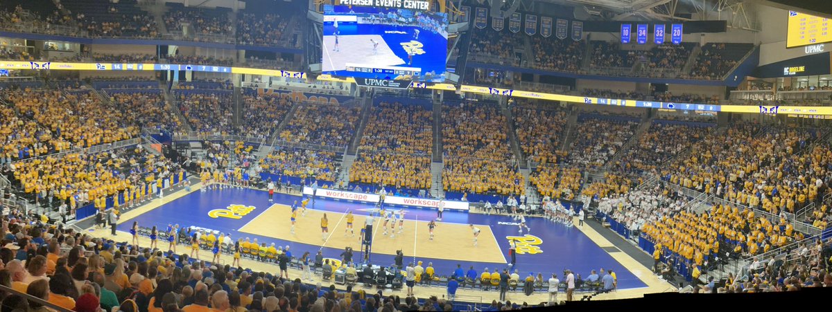 SOLD OUT women’s volleyball game! #1 <a href="/Pitt_VB/">Pitt Volleyball</a> vs #3 <a href="/PennStateVBALL/">Penn State Women’s Volleyball</a>. My alma mater may not have won, but it was a win for #womenssports. Such a great game and a super fun atmosphere.