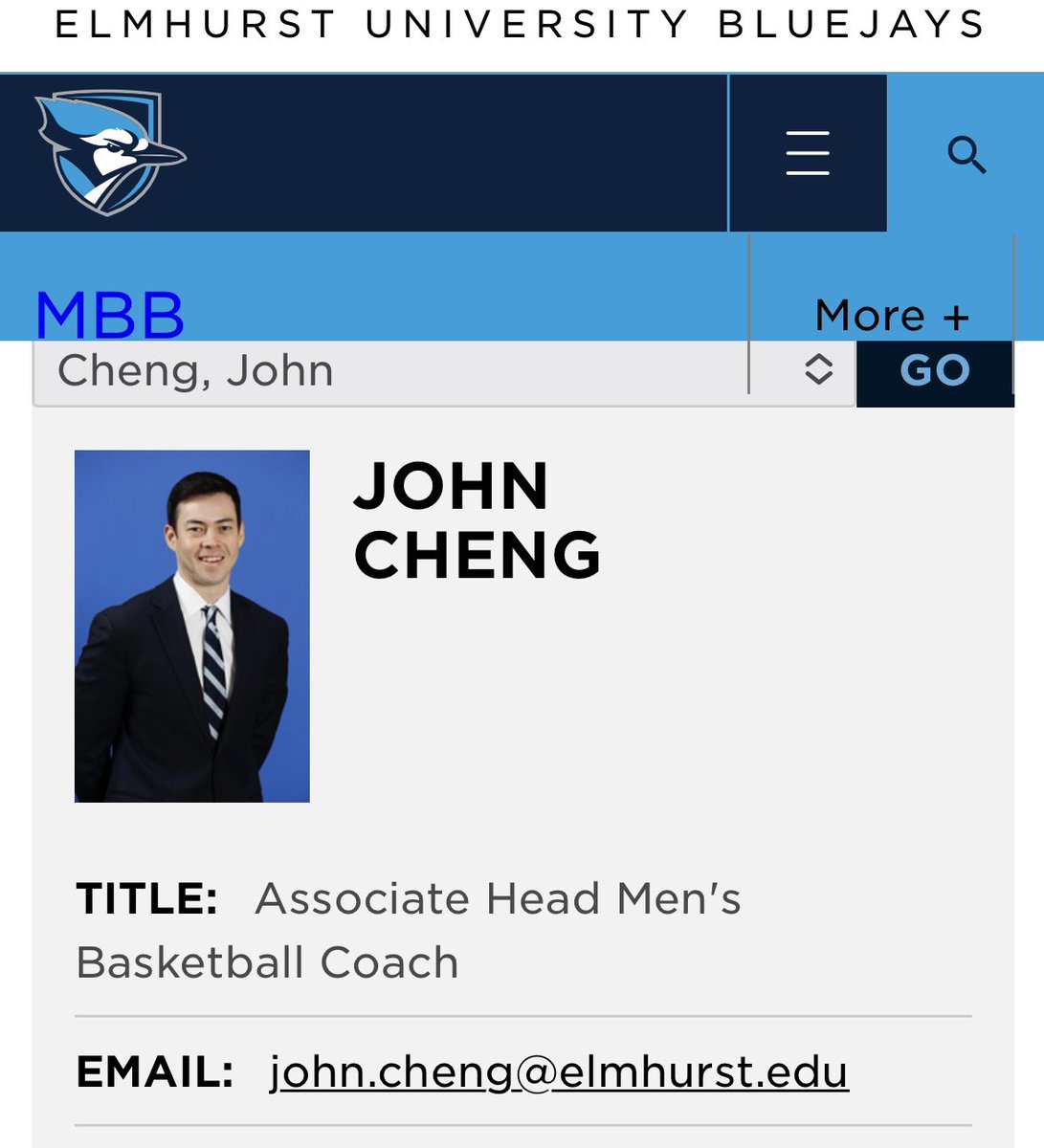 ICCPHOOPS's tweet photo. Congrats ICCP Alum, @JohnCheng357 being named Associate Head Coach at @elmhursthoops! John was conference MVP his senior year @ICCPHOOPS. He is a hard worker and high IQ hoops leader! Best of luck Bluejays!🏀👏 https://t.co/17sbmpjaZS