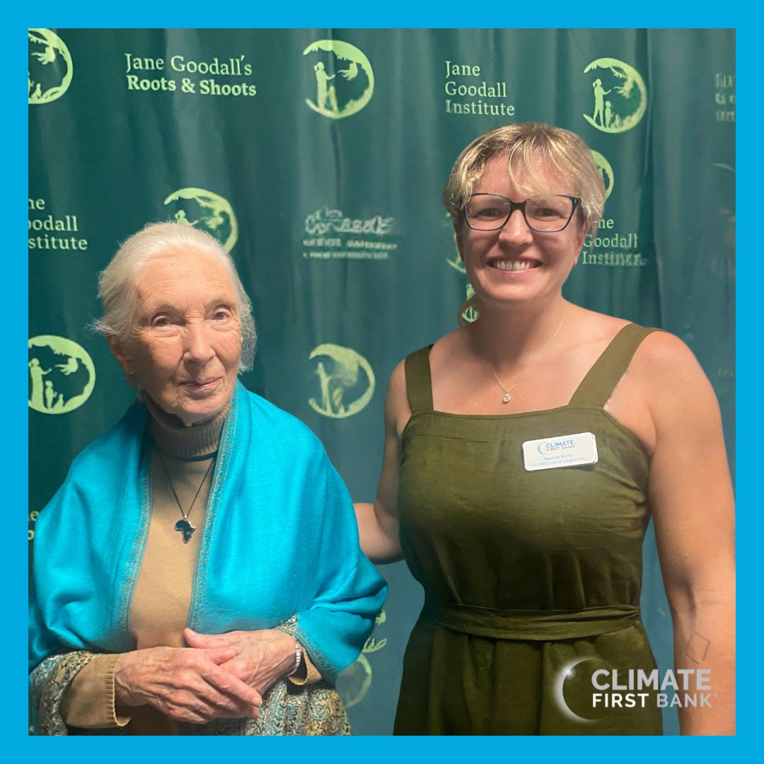 Climate First Bank (@climate1stbank) on Twitter photo This Saturday, @TropicanaField welcomed the <a href="/RootsandShoots/">Roots & Shoots USA</a> Alliance of Tampa Bay for Hope in Action. Climate First Bank's CEO & Founder Ken LaRoe, Dr. Cindy LaRoe, and VP, Director of Marketing Rachel Kent had the pleasure of meeting Dr. Jane Goodall of the <a href="/JaneGoodallInst/">Dr. Jane Goodall & the Jane Goodall Institute</a>. π This Saturday, @TropicanaField welcomed the <a href="/RootsandShoots/">Roots & Shoots USA</a> Alliance of Tampa Bay for Hope in Action. Climate First Bank's CEO & Founder Ken LaRoe, Dr. Cindy LaRoe, and VP, Director of Marketing Rachel Kent had the pleasure of meeting Dr. Jane Goodall of the <a href="/JaneGoodallInst/">Dr. Jane Goodall & the Jane Goodall Institute</a>. π