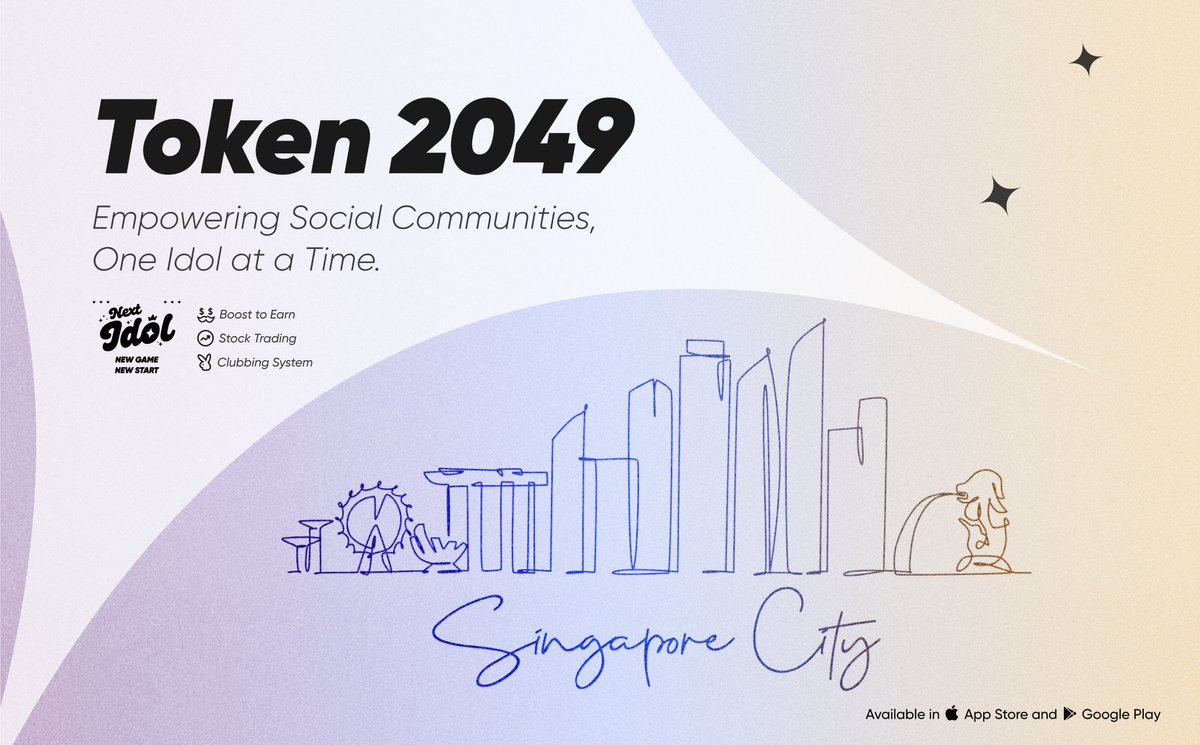 🌐 Hello Singapore! 🌐

NextIdol is feeling the energy of TOKEN2049! 🚀 
As Web3 and blockchain continue to evolve, we’re here to push the boundaries of SocialFi.

Join us as we take part in the wave of innovation happening here in Singapore! The future of decentralized social