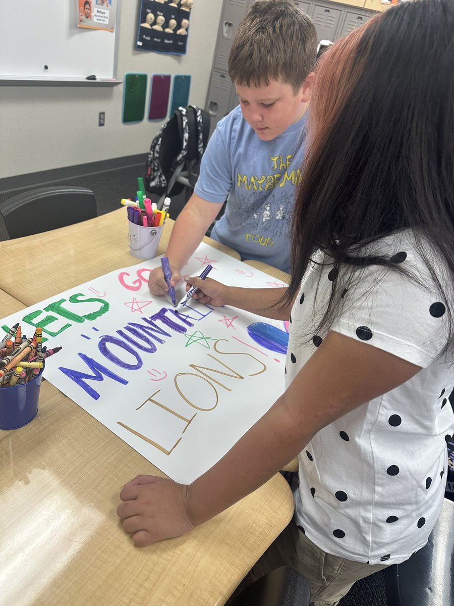 Stay tuned for more Millbrooke March content, but here are the Student Lighthouse Leadership Team’s work on hype signs for the march at last week’s meeting. Shout out to the amazing Mrs. Burrows for the idea! #theresnoplacelikemillbrooke #OPSmaketodaycount <a href="/olatheschools/">Olathe Public Schools</a>