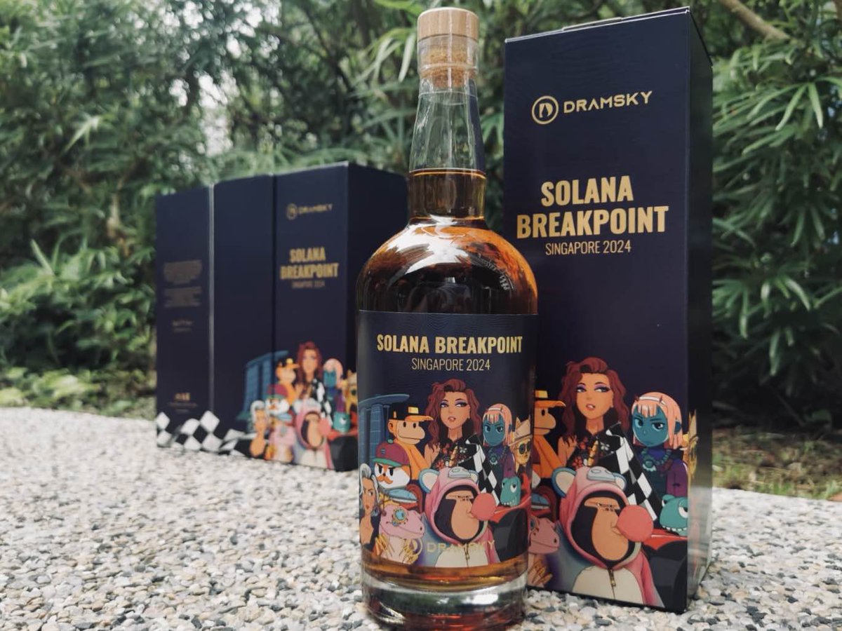 SOLANA BREAKPOINT 2024 WHISKY

For you non-blinkers. 

MINT &amp; DRINK! 😎
blinks.dramsky.io

Gaze at that bottle of limited ed BP whisky sitting on your shelf. Nostalgia. Bittersweet memories. Good ol' Solana days.

150 available.
Collect at BP / free delivery to hotel!