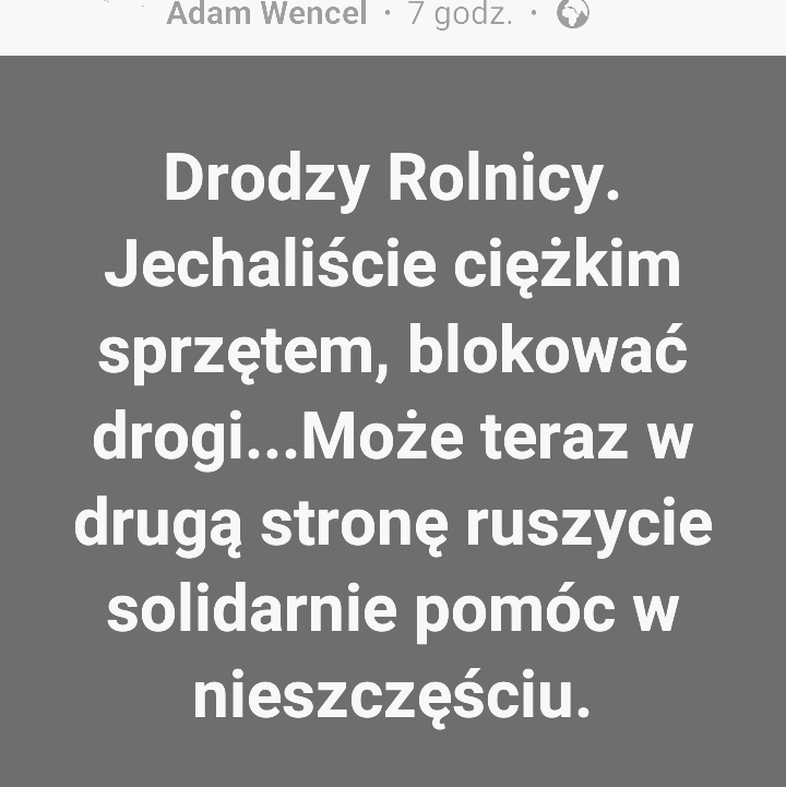 Chłopaki gdzie jesteście?
Ponoć 
Bronicie i Żywicie
Łopaty w łapy i do roboty