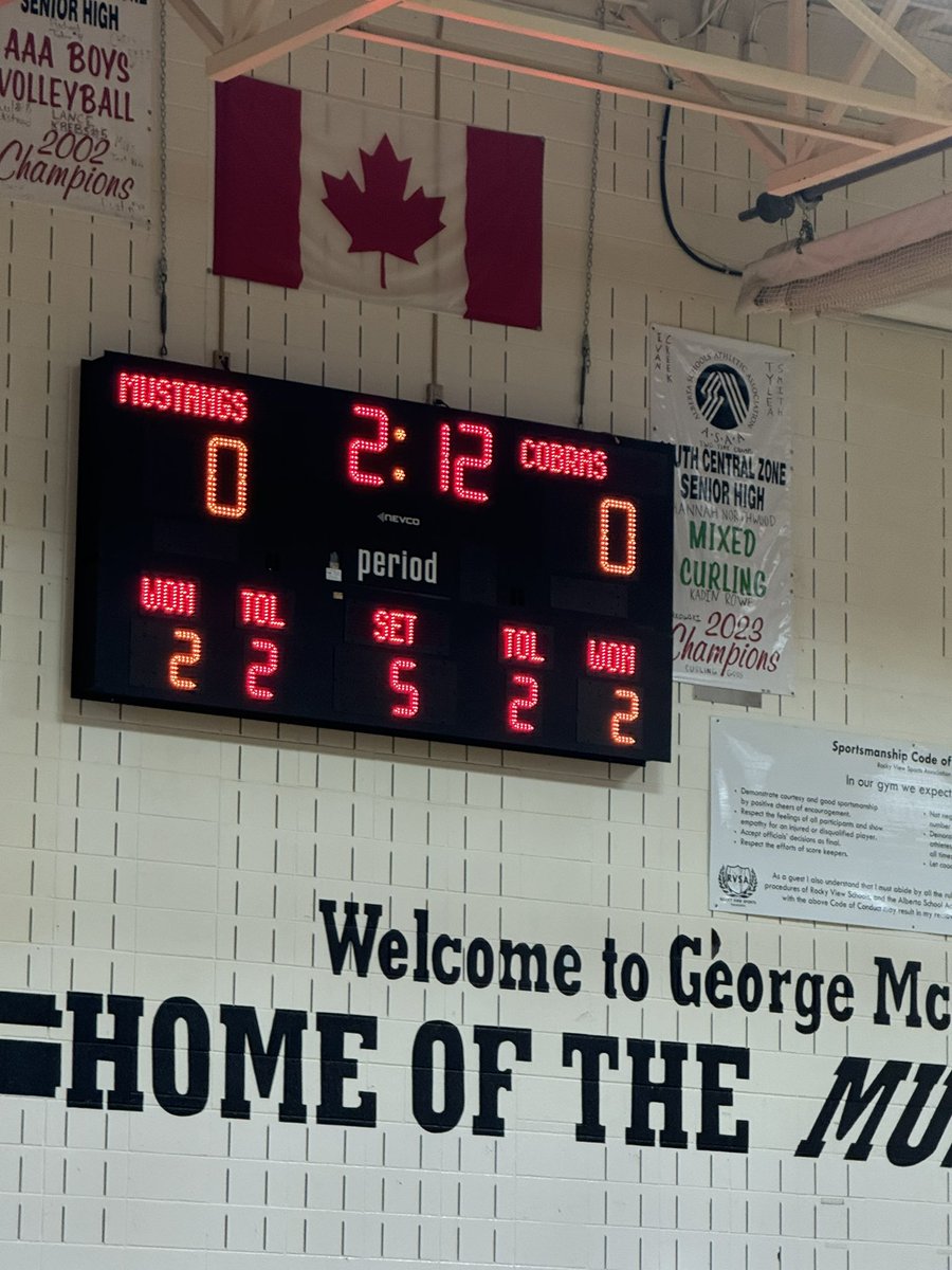 Very exciting, heading to set 5 against the Cobras! Go Mustangs!!!#MustangNation