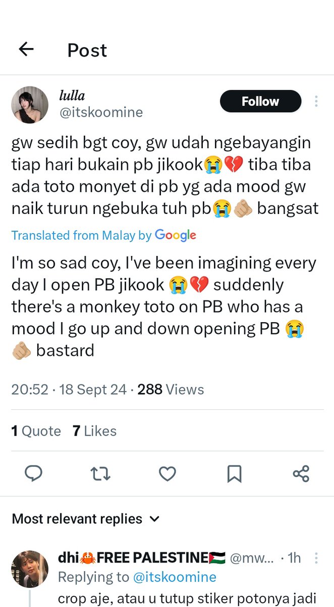 BlockForJKV's tweet image. REPORT AND BLOCK 🚨

Free 🐯 from 🐥🐰's these people are not okay in head.

🎯Abuse and Harrasment 
🎯Self harm

📌x.com/itskoomine