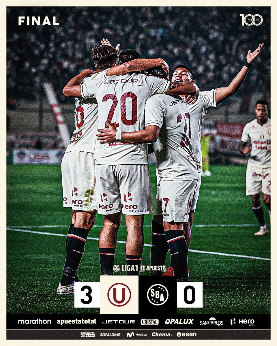 Universitario's tweet image. ⏱️ | 𝗙𝗜𝗡𝗔𝗟 𝗗𝗘𝗟 𝗣𝗔𝗥𝗧𝗜𝗗𝗢

𝗚𝗔𝗡𝗔𝗠𝗢𝗢𝗢𝗢𝗢𝗢𝗢𝗢𝗢𝗢𝗢𝗢𝗦

𝗣𝗮𝘀𝗼 𝗮 𝗽𝗮𝘀𝗼, 𝗰𝗿𝗲𝗺𝗮𝘀 💪

⚽ Universitario 3-0 Sport Boys

#Los100DelÚnicoGrande