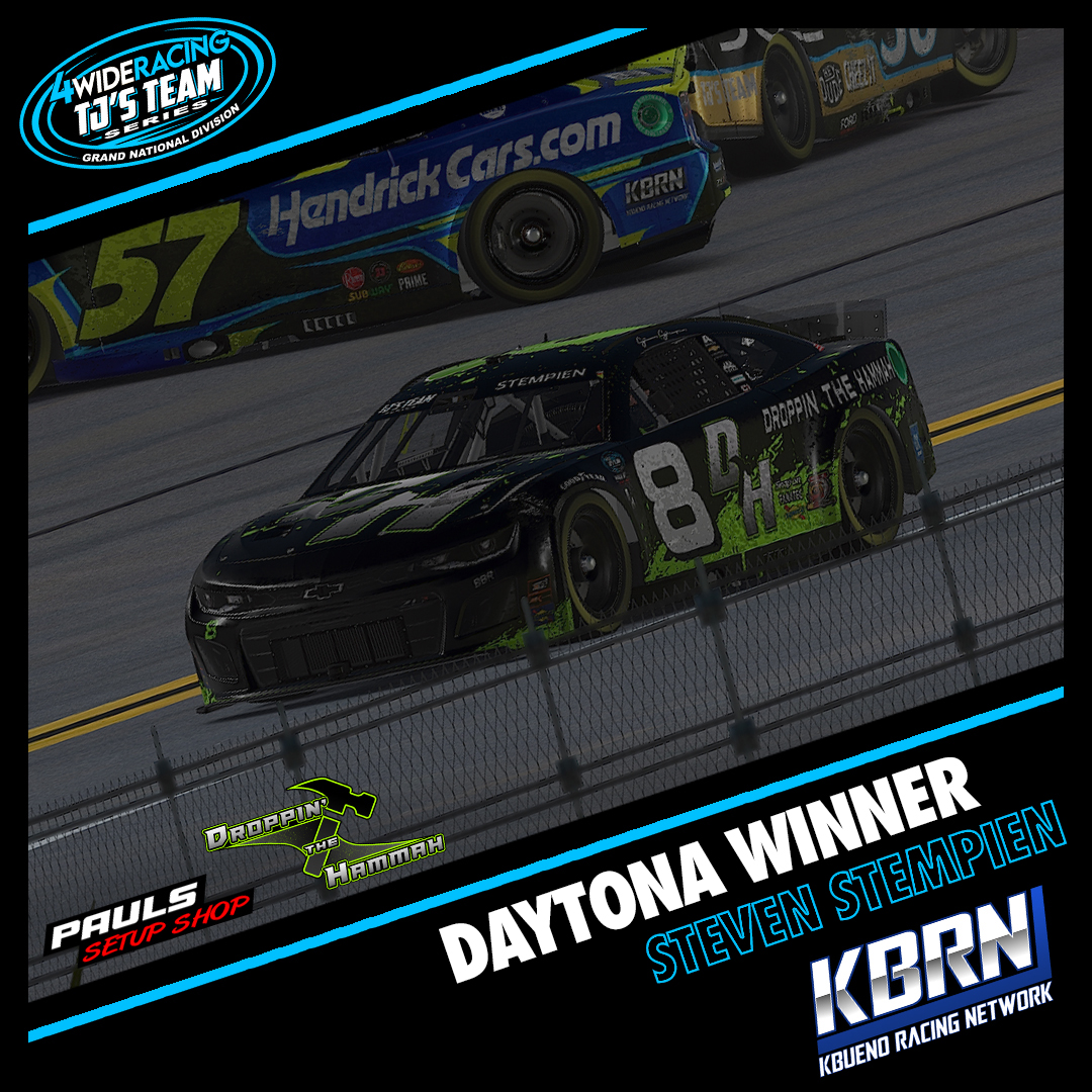 4 Wide Racing (@4wrracing) on Twitter photo A chaotic last lap ends with <a href="/Stempizzle/">Steven Stempien</a> bringing the DTH Chevy home for the victory in the TJ's Team 250. A chaotic last lap ends with <a href="/Stempizzle/">Steven Stempien</a> bringing the DTH Chevy home for the victory in the TJ's Team 250.