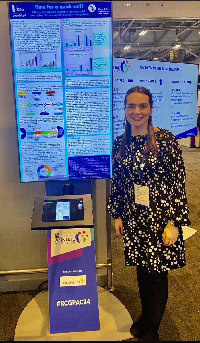 Congratulations to Eleanor Gaffney who won the best poster presentation in the quality improvement category 👏 #RCGPAC24