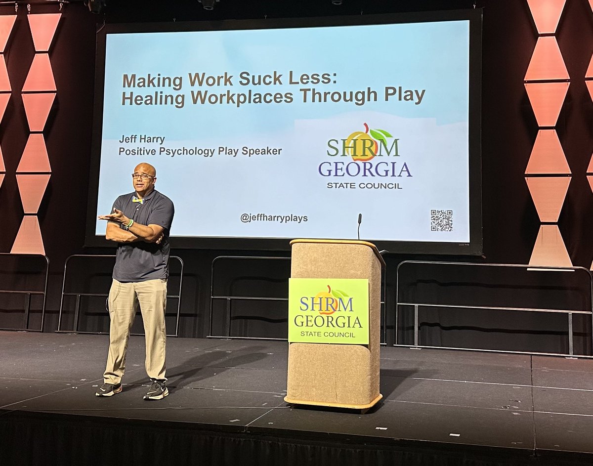 A special thank you to our Closing Conference Keynote, Jeff Harry for a wonderful presentation on Healing Workplaces Through Play at the 2024 SHRM Georgia Conference and Expo! #SHRM24