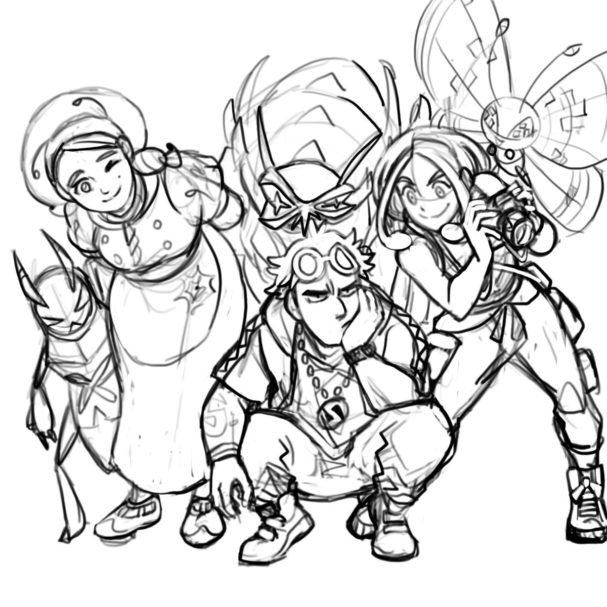 riodrawsstuff's tweet photo. bug types,,,, WIP https://t.co/83ndpDVsnO