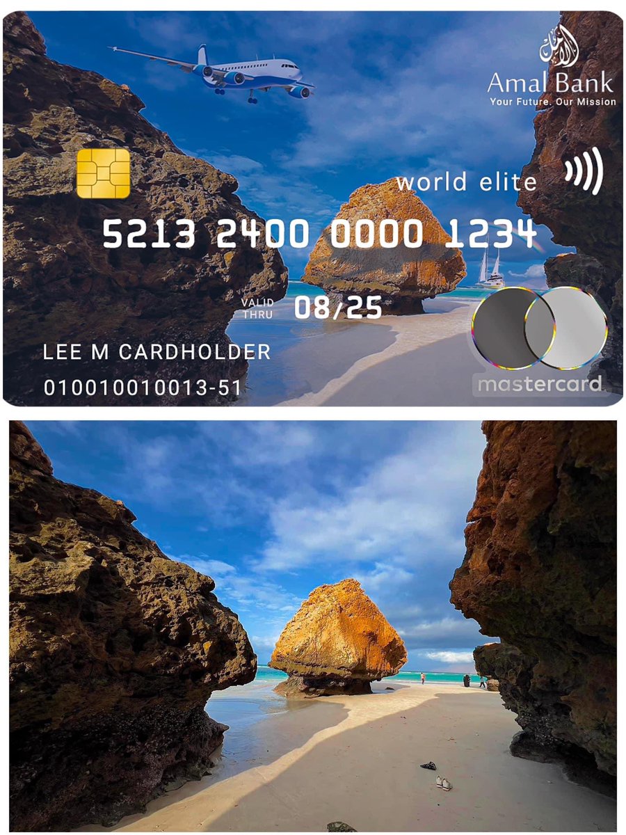 “Waxan u mahadcelinayaa Shirkadda Amal Bank in kaarkooda Master-card ay udoortaan Sawir aan kaqaaday Xeebt quruxda badan ee Mareero, Bosaso.

Amal waxa ay iga iibsatay sawirkaas taasna waxa ay dhiirigelinysaa Arrimaha dalxiiska iyo in aan shaqadaan sii wadno insh Allah” CK