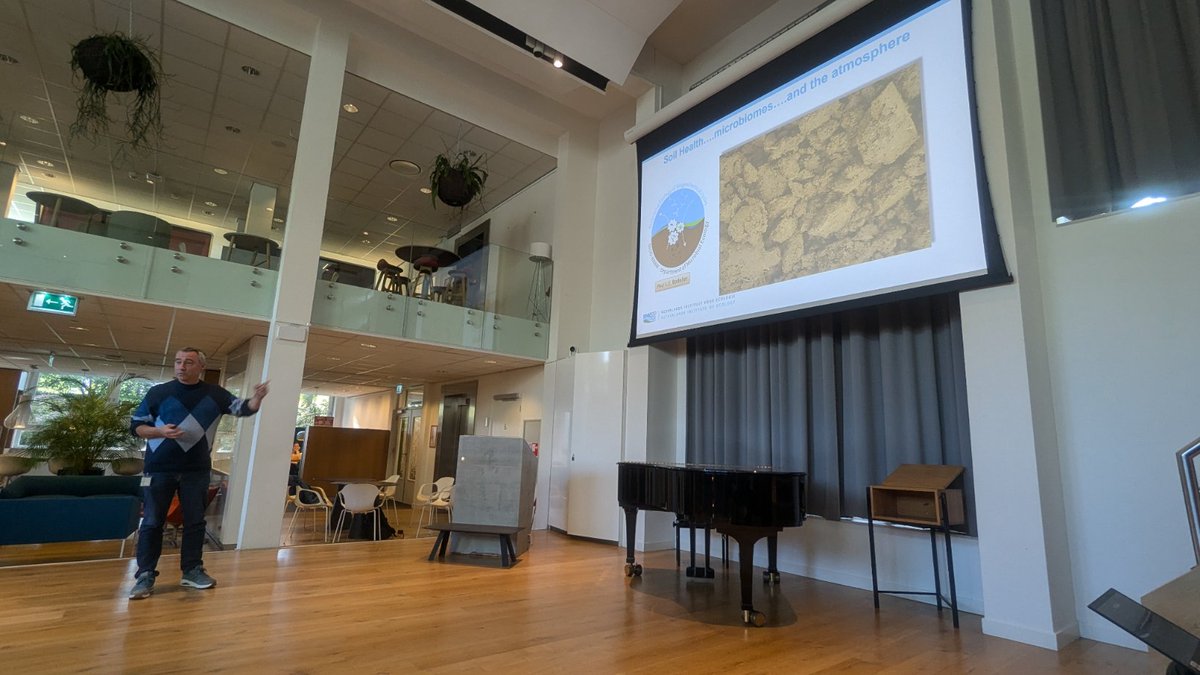 Stefan Geisen (@stefan_geisen) on Twitter photo Short recap <a href="/PEandRC/">PE&RC</a> <a href="/WUR/">Wageningen U&R</a> #onehealth symposium focus on #soil health. Great talks, great audience !
<a href="/kk_BerLinn/">Shunran</a> #soil #microbiome predators in #agriculture
<a href="/e_hannula/">Emilia Hannula</a> real one health
<a href="/PaolinaGarbeva/">Paolina Garbeva</a> volatiles
Paul Bodelier crazy bacterial functions
<a href="/niooknaw/">NL Inst of Ecology</a> <a href="/nemat/">nema triplett</a> Short recap <a href="/PEandRC/">PE&RC</a> <a href="/WUR/">Wageningen U&R</a> #onehealth symposium focus on #soil health. Great talks, great audience !
<a href="/kk_BerLinn/">Shunran</a> #soil #microbiome predators in #agriculture
<a href="/e_hannula/">Emilia Hannula</a> real one health
<a href="/PaolinaGarbeva/">Paolina Garbeva</a> volatiles
Paul Bodelier crazy bacterial functions
<a href="/niooknaw/">NL Inst of Ecology</a> <a href="/nemat/">nema triplett</a>