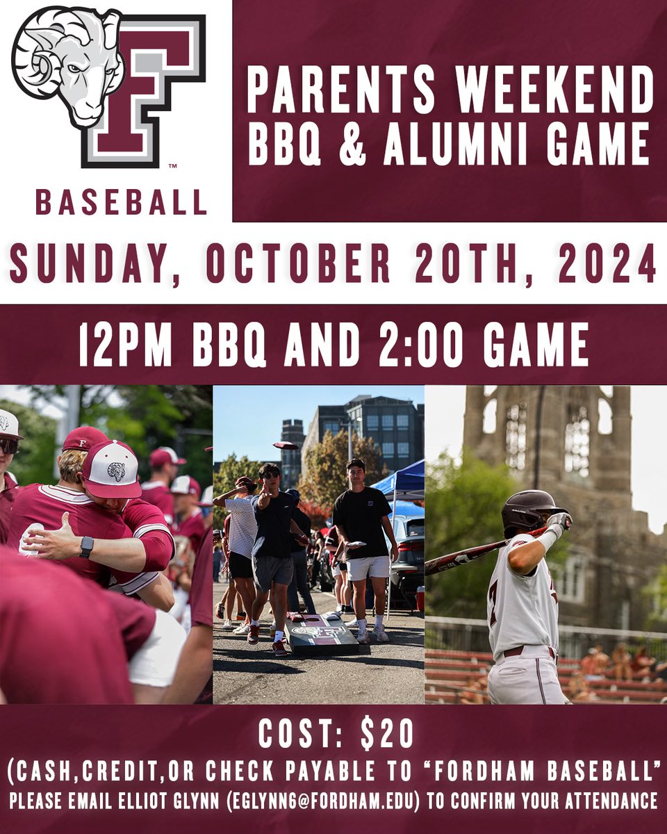 Date for our Alumni Game is set!  Make sure to confirm your spot with Coach Glynn for October 20th!

📰: fordhamsports.com/news/2024/10/3…