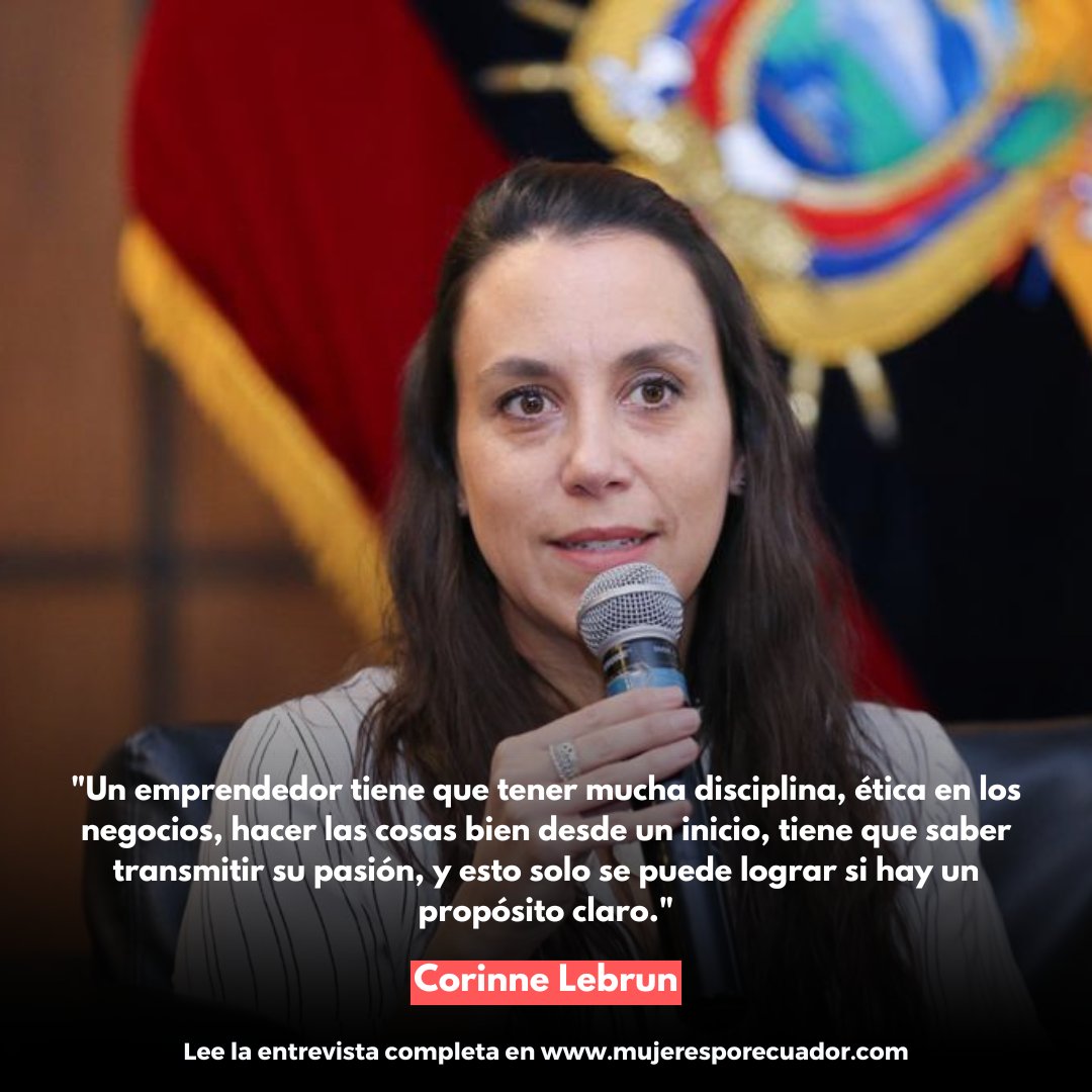 ¡Rompiendo los esquemas con perspectiva igualitaria!  En la edición #42 de Mujeres sin Límite te presentamos a Corinne Lebrun 🗣. 

  Encuentra la entrevista completa en mujeresporecuador.com/2024/10/03/cor…

#Mujeressinlimite #MujeresporEcuador