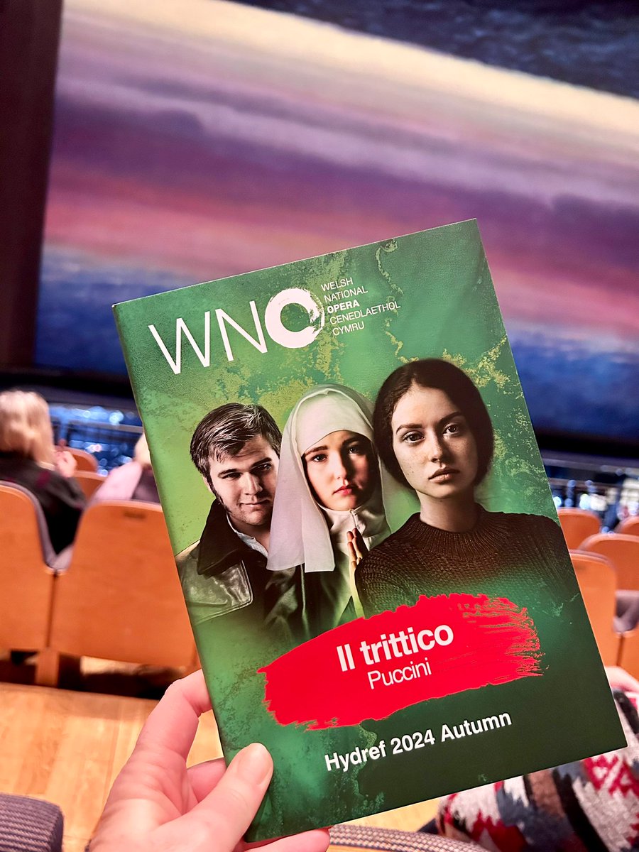 First time at the opera alone. VERY excited to see the <a href="/WelshNatOpera/">Welsh National Opera</a> performance of Il Trottico at <a href="/theCentre/">Wales Millennium Centre</a>. Help support them by signing this ✍️  megaphone.org.uk/petitions/prot… #Puccini #Opera #SupportTheArts