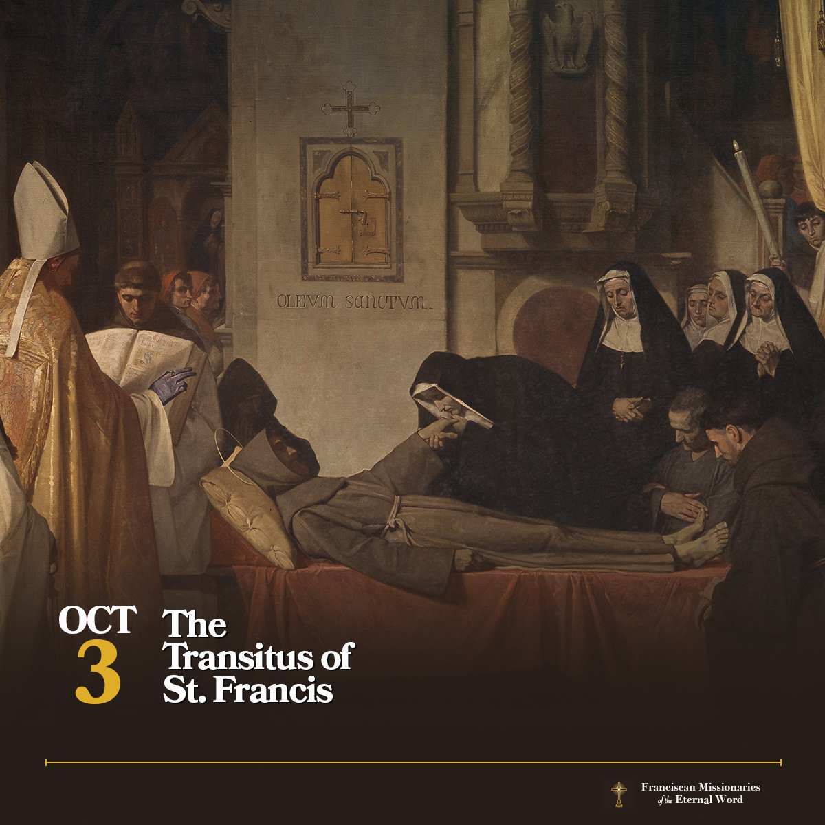 MFVAFriars's tweet photo. This evening Franciscans from all over the world commemorate the #Transitus, the passing of St. Francis from this life to the next. We will read an account of St. Francis’ death by St. Bonaventure, chant Vespers, and receive a blessing with the relic of St. Francis. https://t.co/mCSzhgAbeg