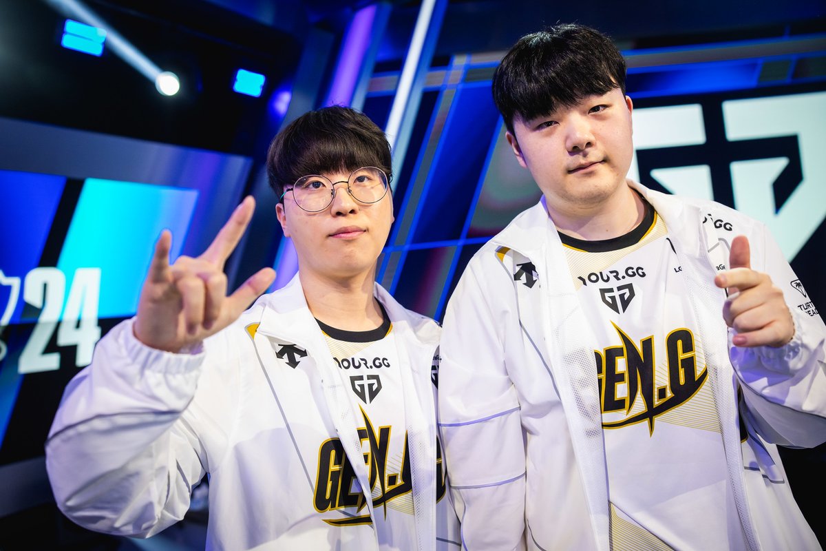 haeinch's tweet photo. [📸] Worlds Championship 2024 - Swiss Stage Day 1 

📎 https://t.co/LJtSz5iG25
#기인 #Kiin #젠지 #GENG #MakeThemBelieve #Worlds2024 https://t.co/Feoy7nFyUi