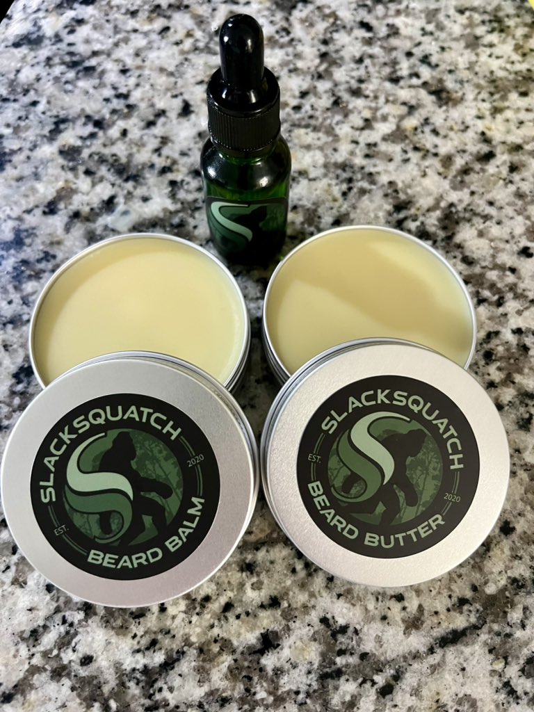 What’s your favorite #SlackSquatchBeards product!? 🤔 

Beard balm
Beard butter
Beard oil
Beard &amp; Body Soap

Let’s hear it #BalmSquad💣