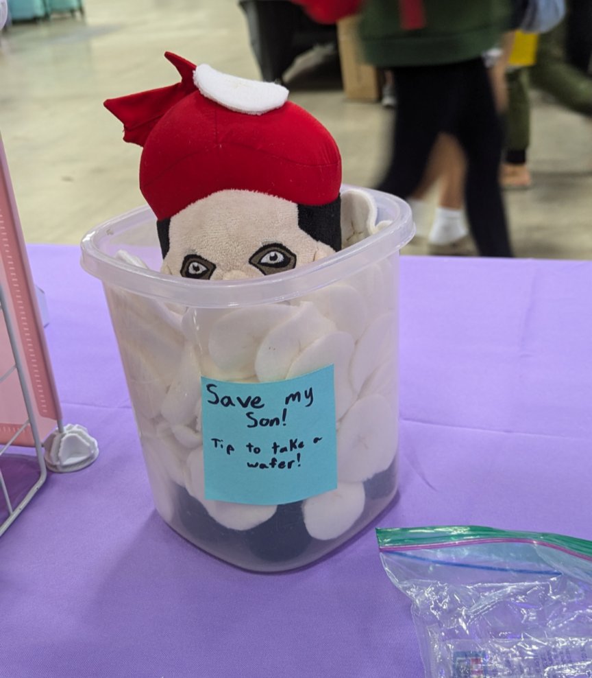 valkyrieinpink's tweet image. My plushia hates when I have a con weekend