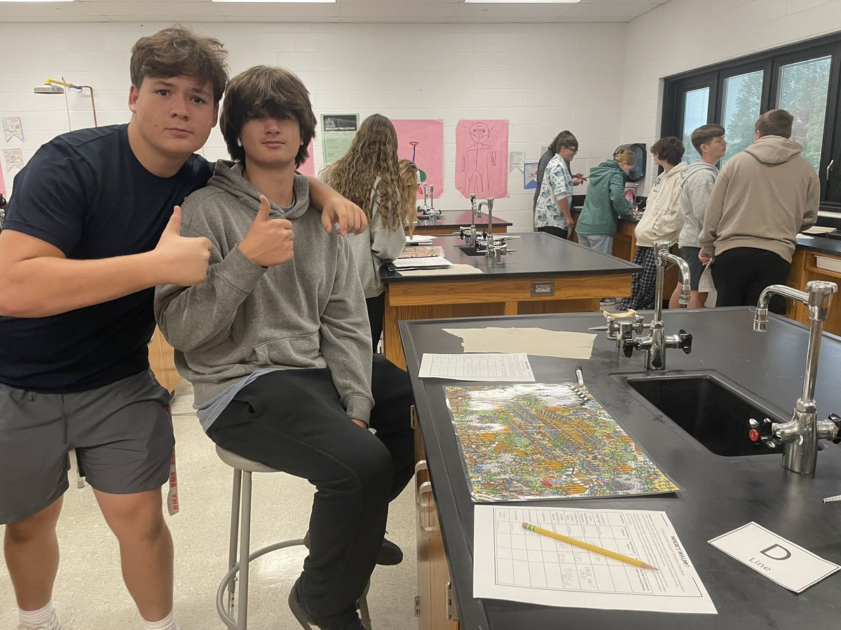 Our Forensic Science class is learning various crime scene search patterns by playing Where’s Waldo.