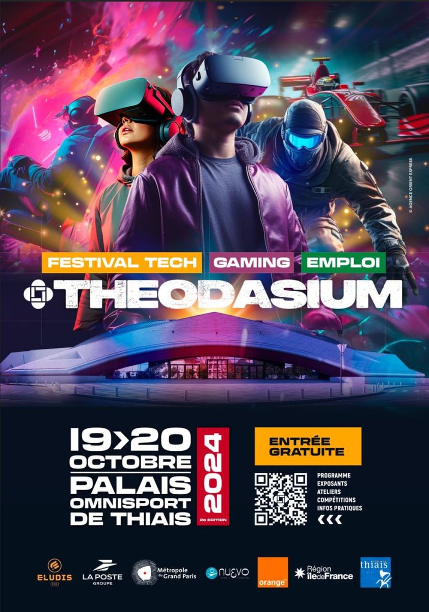 🚀 Ne manquez pas Theodasium les 19 et 20 octobre au Palais Omnisport de Thiais ! 🎮
Le plus grand festival Tech, Gaming &amp; Emploi de France vous attend avec des compétitions, des exposants et bien plus encore. Entrée gratuite ! 🙌
Plus d'infos 👉 [theodasium.fr]
