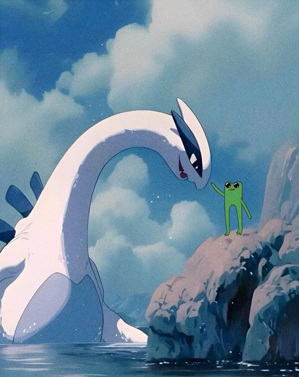 iWvmbo's tweet photo. I honestly find myself blown away by @Groowut ‘s art work, it’s so unique in quality and style to that of other memes

There’s a reason there were so many derivs trying to capture the essence of $fwog

The level of detail and homage given to some of our generation’s greatest animators, and the amount of community art that’s been inspired is truly amazing

I, like many others I’m sure, consider myself lucky to be a part of such an awesome, growing community with genuinely superior art

No other community’s art comes close to $fwog in my opinion, and I don’t consider that a diss

My favorite so far is the Pokémon art, it hits the nostalgia part of my brain like no other and @Groowut in an interview with @MINHxDYNASTY commented that Pokémon was actually the inspiration behind the fwog eyes’ design which I found fascinating

What’s your favorite $fwog art so far?