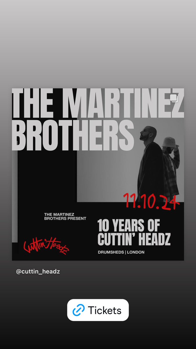 We back in the big smoke next week for our 10 yrs of <a href="/Cuttin_Headz/">Cuttin' Headz</a> party <a href="/drumsheds/">Drumsheds</a> Lineup is crazy, vibe gonna be crazy. This On’es gonna be a movie 🎥

Tickets here:

tickets.drumshedslondon.com/tickets?t=kabo…