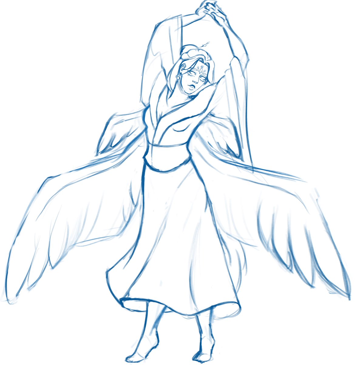 Cosmic_nel's tweet image. Here’s your sketch! I love your oc she’s so pretty (°◡°♡)