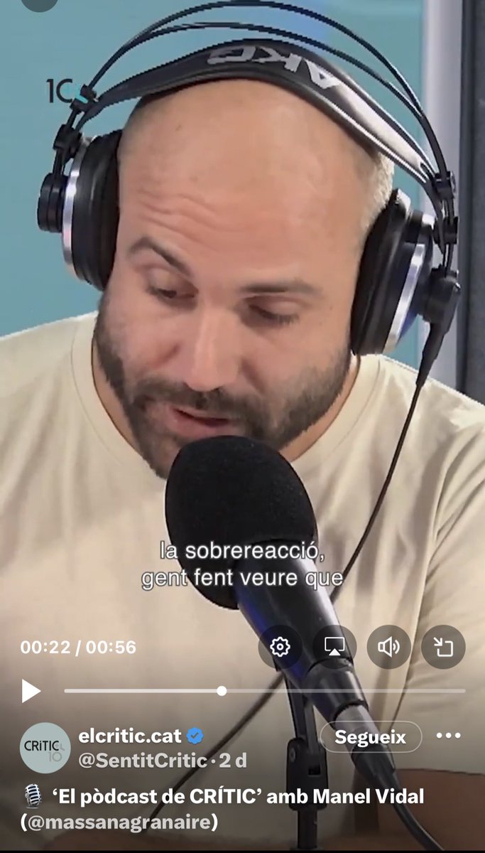 Han passat poquíssims dies de diferència i XCatalunya ens brinda un exemple claríssim per entendre el que explicava aquí en <a href="/massanagranaire/">Manel Vidal Boix</a>: 

x.com/sentitcritic/s…

En aquest cas aplica a en <a href="/joeldiazbrah/">Joel Díaz</a>