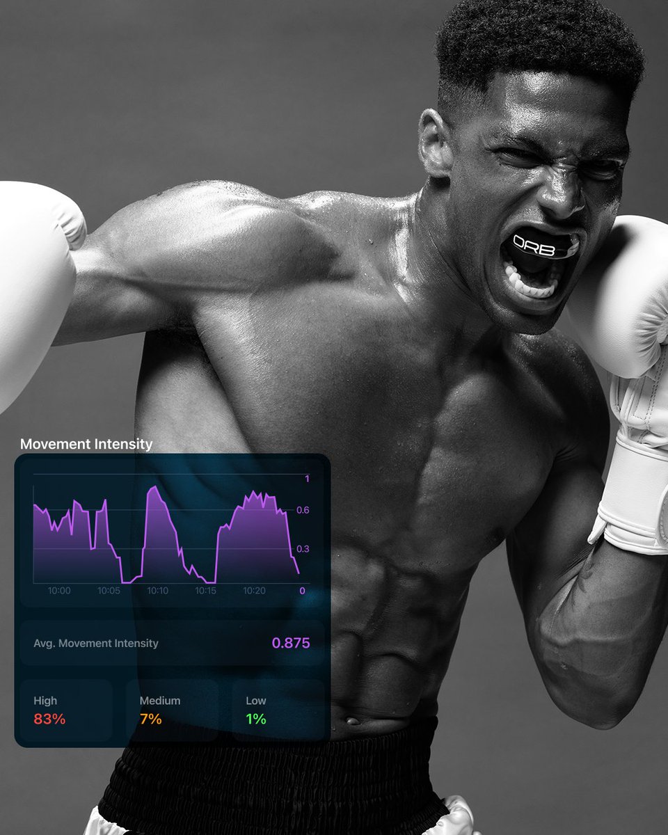 With live data tracking, ORB Sport Smart Mouthguard doesn't miss a beat.