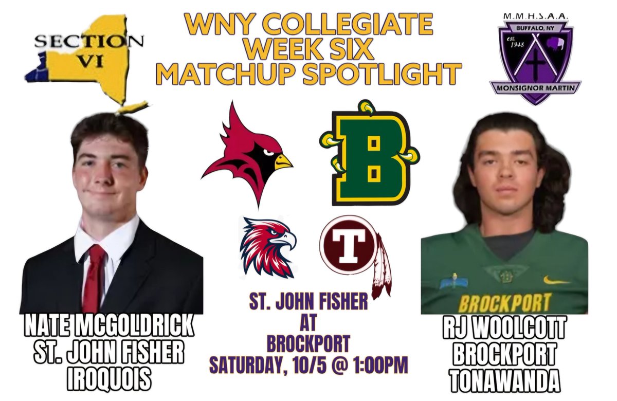 WNY Collegiate Week Six Matchup Spotlight 🏈 vipsanius.com/wny-collegiate
