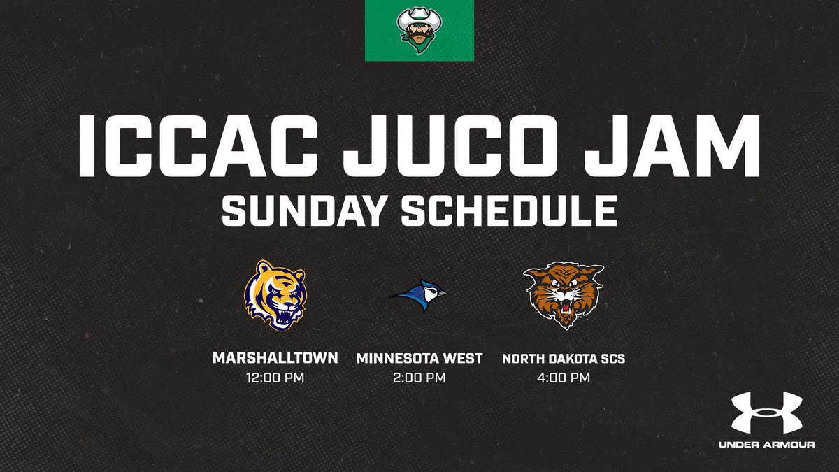 Here is our schedule for the <a href="/ICCACSports/">ICCAC Sports</a> JUCO JAM this Sunday (Oct. 6th)! 

We are excited to get out and compete this weekend in Ames!

If you are unable to attend, all games will be streamed via <a href="/BallerTV/">BallerTV</a> at the following link:
 
shorturl.at/STOsi