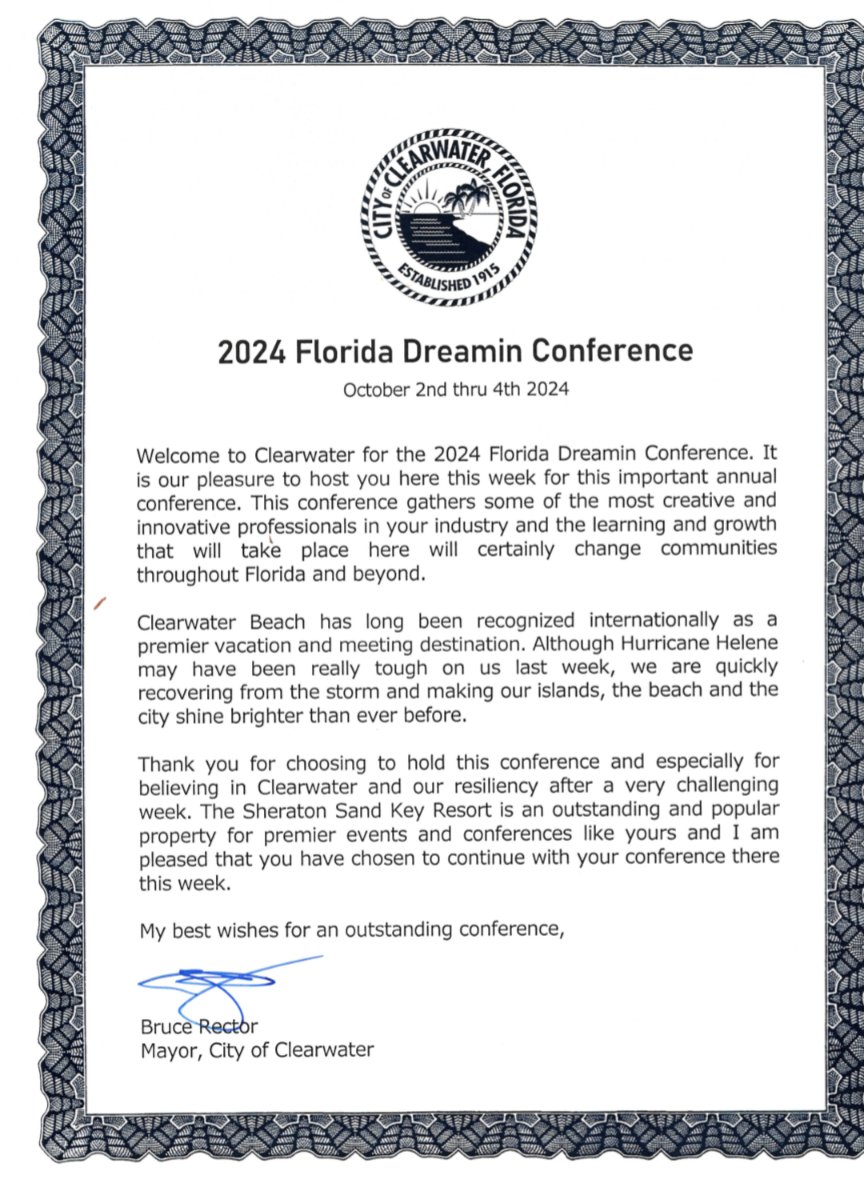 Today we received an Official Welcome Letter from the City of Clearwater (<a href="/MyClearwater/">City of Clearwater, FL</a>) and Mayor Bruce Rector, for our attendees. Check it out ❤️