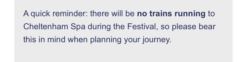 Is this statement from the Cheltenham Literary Festival correct? I’m finding lots of trains on the <a href="/GWRHelp/">GWR</a> and Trainline search engines