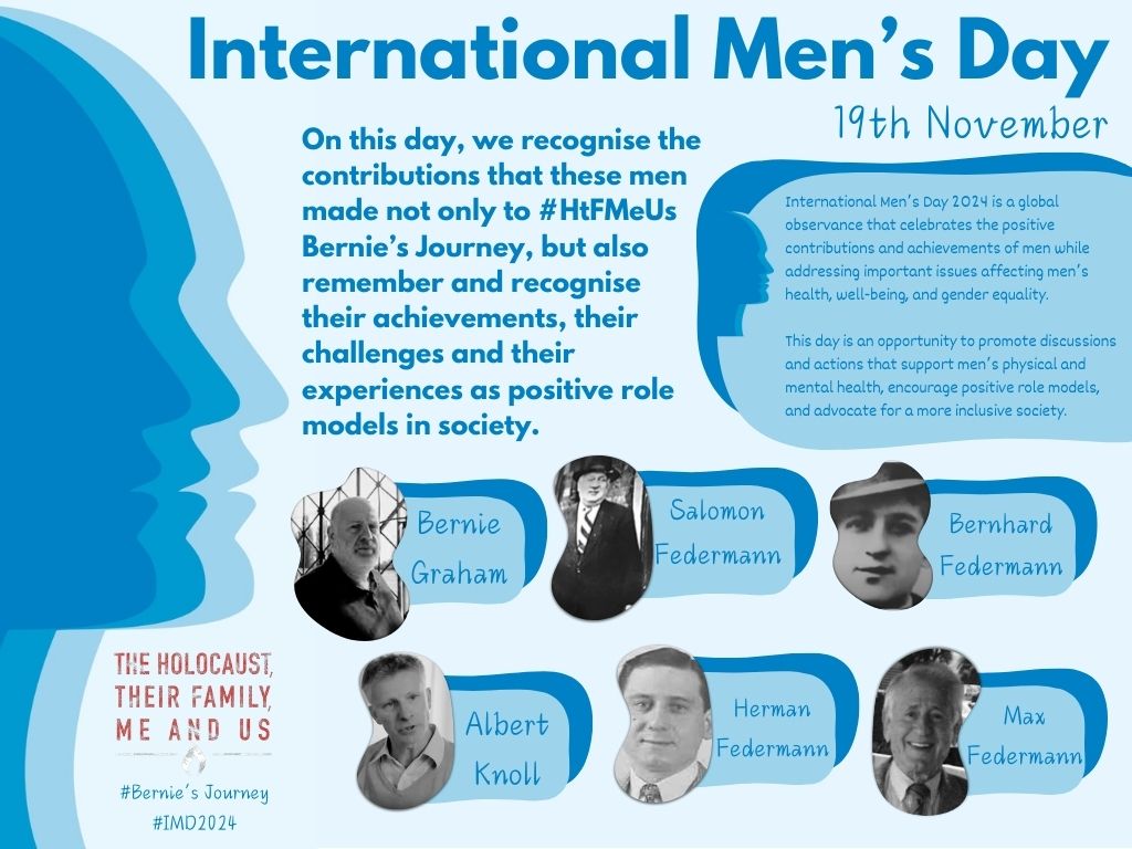 On International Men's Day we learn from, celebrate &amp; remember #BerniesJourney positive contributions, lives &amp; legacies of men, and we thank Bernie for his time, dedication, support &amp; engagement in #HtFMeUs.