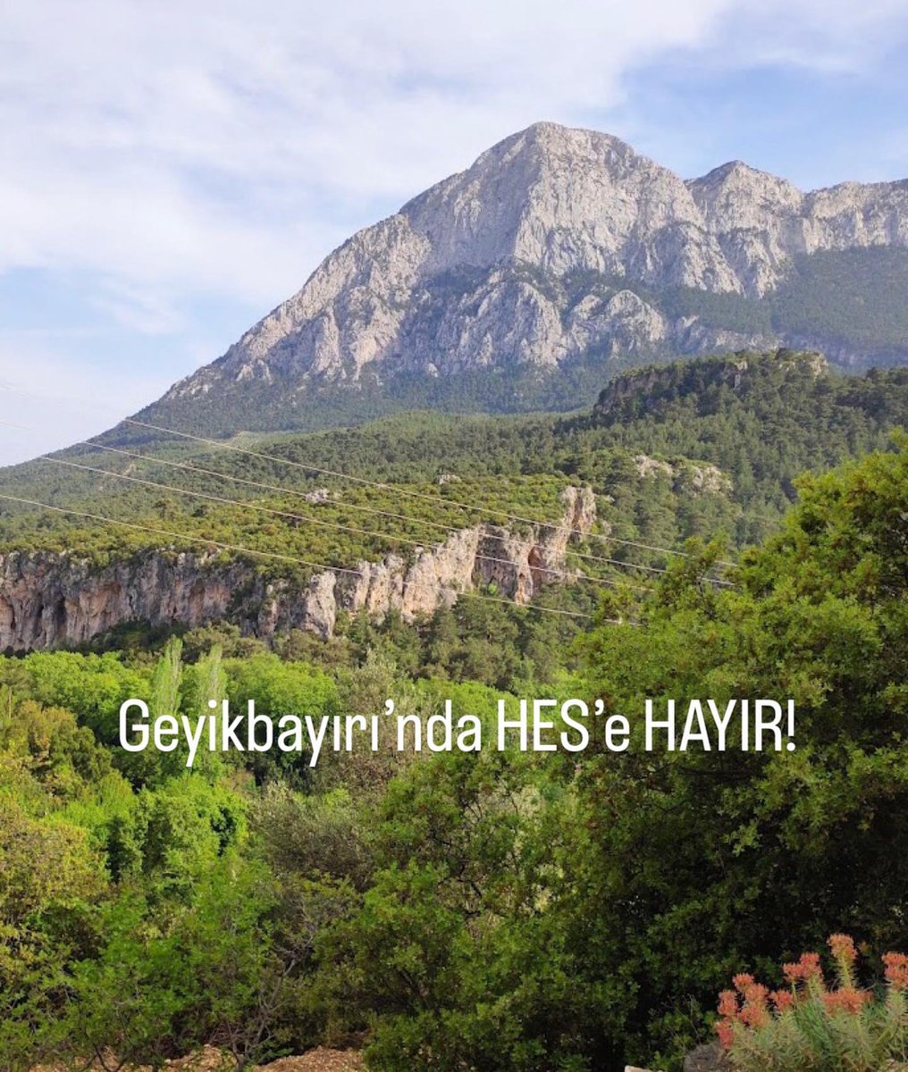 Doyran ve Geyikbayırı sınırlarına bir HES (Hidroelektrik Santrali) planlanmaktadır. 11 muhtarlık projenin iptali için dilekçe verdi. 8 EKİM’de 10:00’da (Antalya) DOYRAN MERKEZ’de bölgeyi, doğayı, suyu korumak için toplanıyoruz.

#GeyikbayırıveDoyrandaHESistemiyoruz
