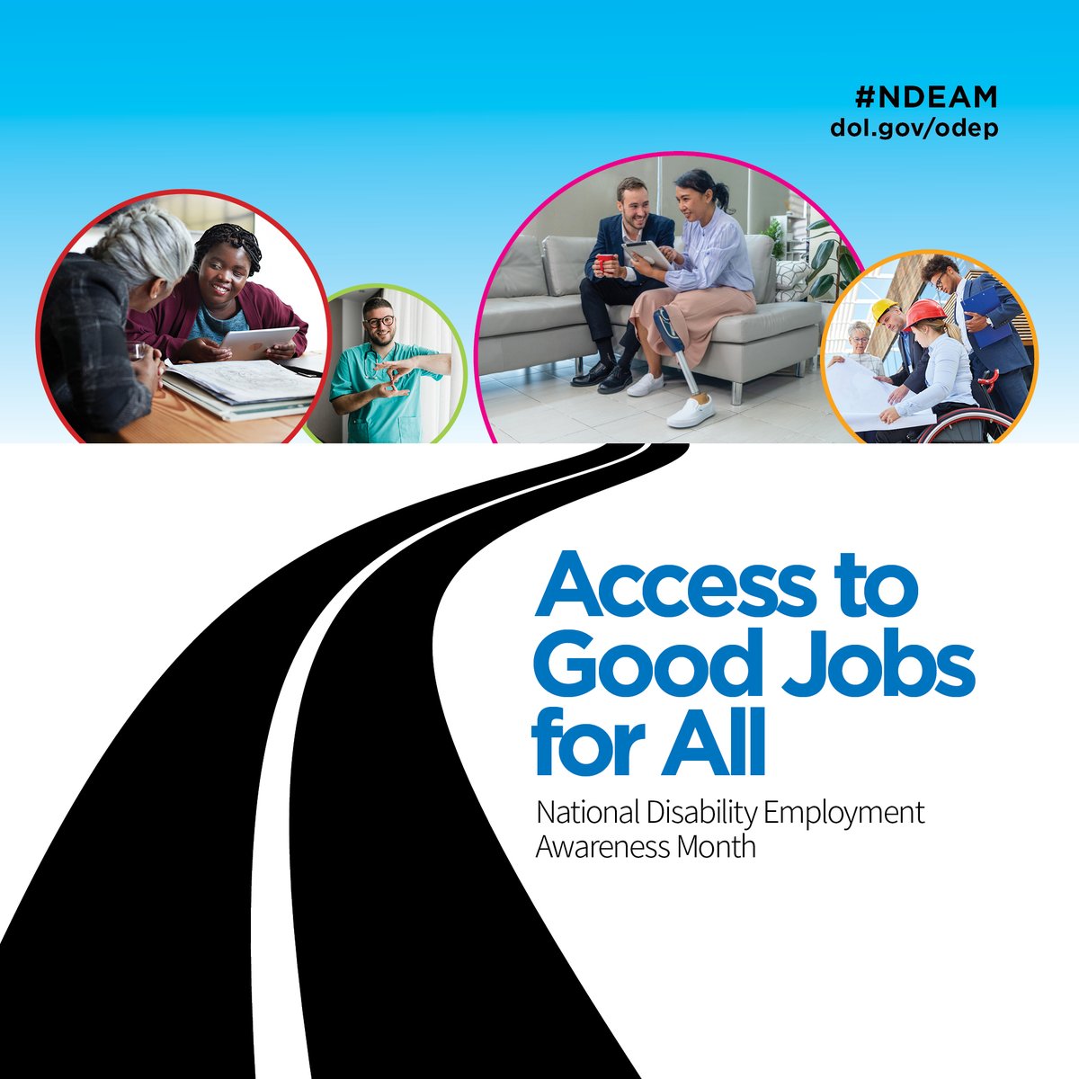 October is National Disability Employment Awareness Month! Learn more at dol.gov/NDEAM. #NDEAM