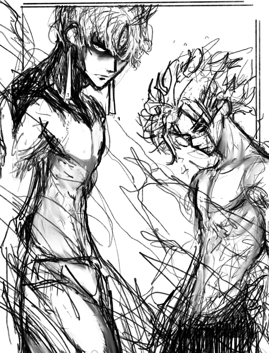 It's dandadan day and all I have is a sketch 