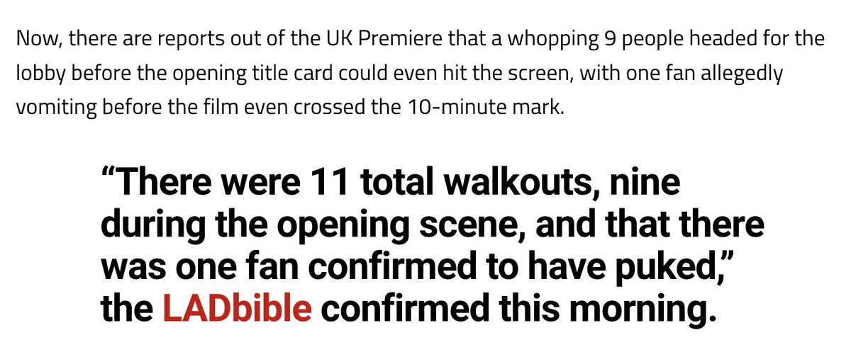 BDisgusting's tweet image. The opening 10 minutes of Terrifier 3 are so shocking that nine people walked out of the UK premiere, with one allegedly vomiting... bloody-disgusting.com/movie/3834062/…