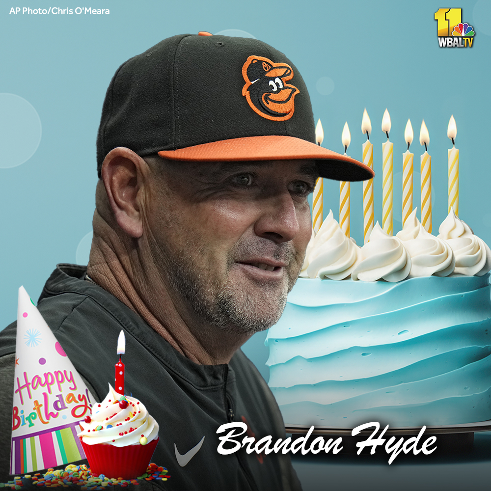 wbaltv11's tweet photo. Happy birthday to Orioles manager Brandon Hyde! https://t.co/lCA0LzEzxK