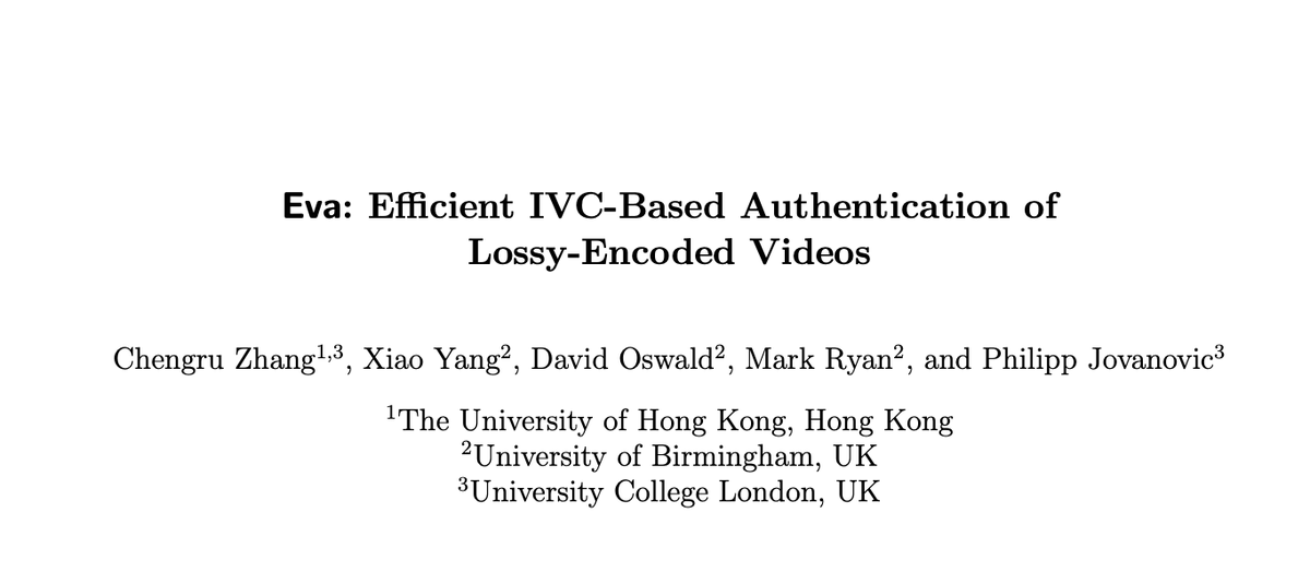 EVA (Efficient IVC-Based Authentication of Lossy-Encoded Videos) introduces the first video cryptographic protocol that handles arbitrary editing while supporting complex transformations from encoding.