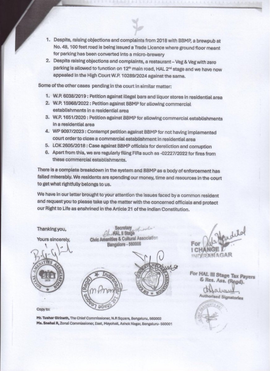 icindngr's tweet photo. ICIN today wrote to our Hon'ble Governor, Chief Justice of Kar, Chief Minister, Dy CM and Chief Secretary on the dereliction of duty by BBMP officials leading to a breakdown of the city's Standard of living directly impinging on our Constitutional Right to Life (Article 21). https://t.co/rbJIHoeOfj