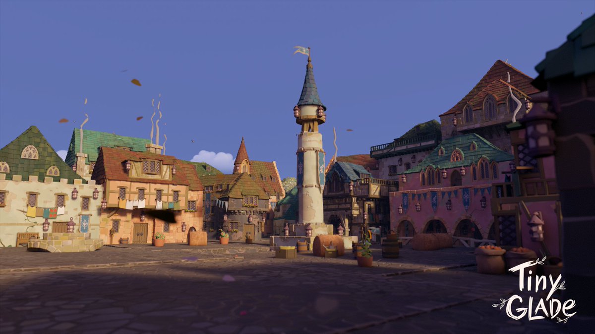 My old town square for #TinyDaily #TinyGlade <a href="/PounceLight/">Tiny Glade 🏰🌿 out NOW on Steam ✨</a>