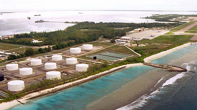 Baza militară de pe insula Diego Garcia, din arhipelagul Chagos