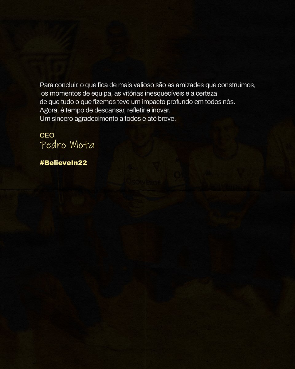 O fim de uma era, não é um adeus, apenas um até já.
The end of an era, it's not a goodbye, just a see you soon.